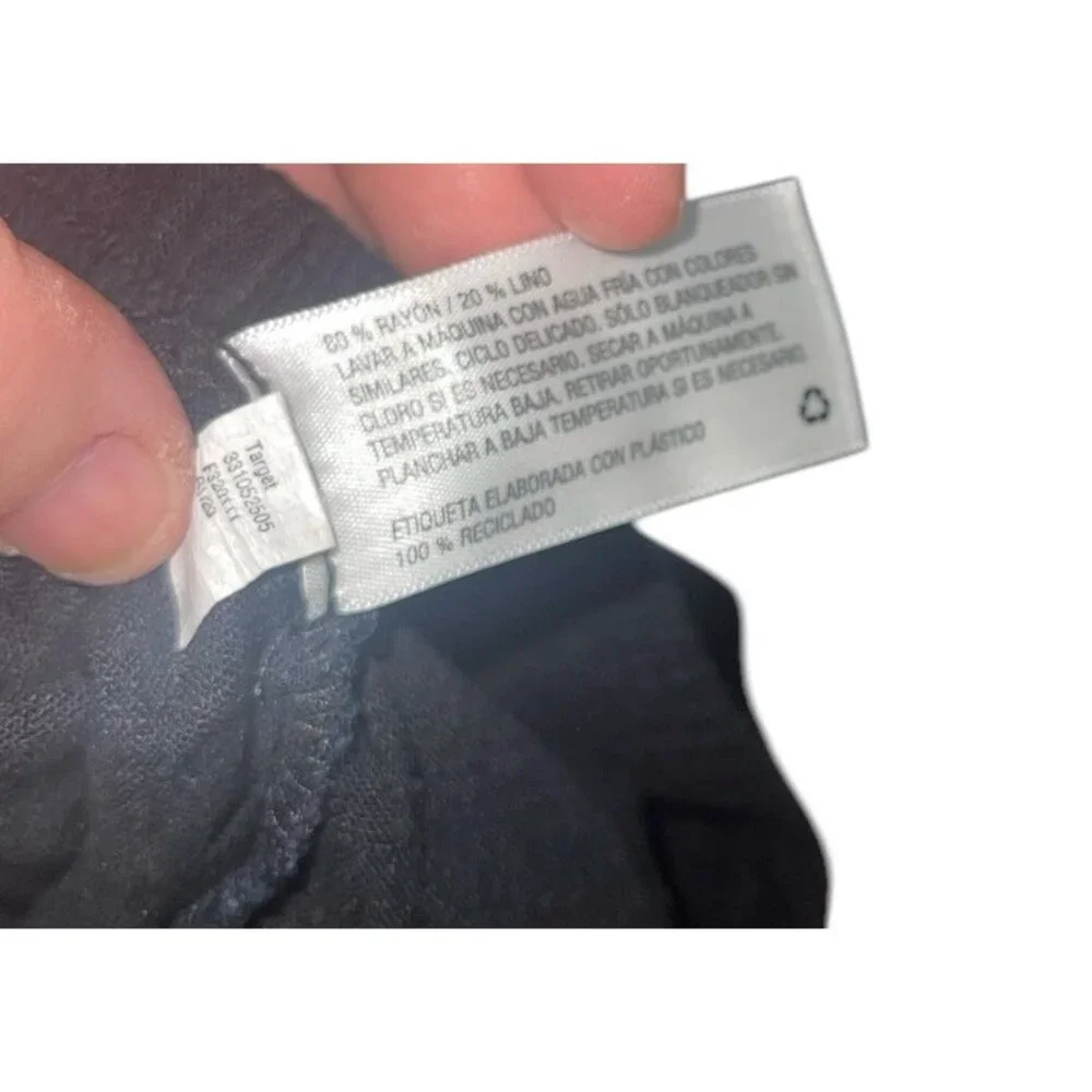 WILD FABLE Womens Size XS Rayon Linen Blend Pull On Pocket Shorts Elastic Waist - Picture 10 of 11